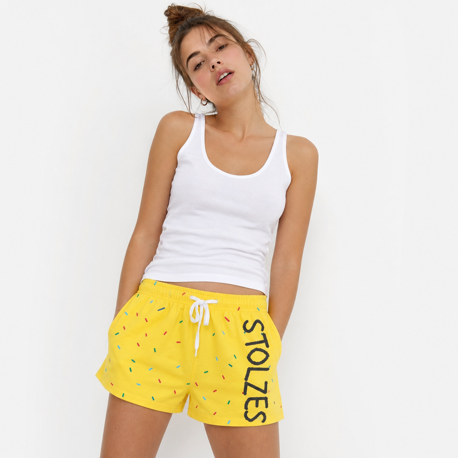 Sprinkle Shorts — Icing Yellow