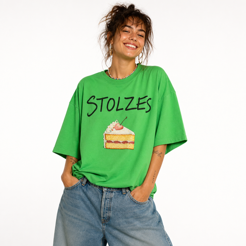 Cake Slice Tee — Marzipan Green