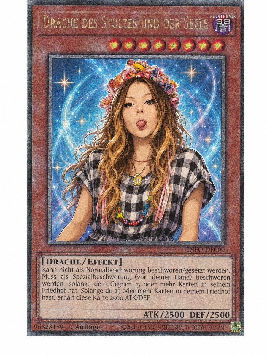 Drache des Stolzes und der Seele — a custom trading card featuring Sophia Stolz